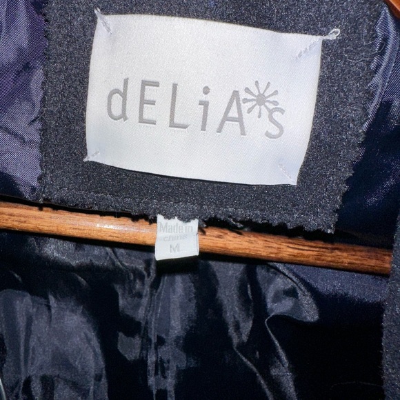 dELIAS Wool Double Breasted Dark Blue Pea Coat (Dec33) - Picture 3 of 6